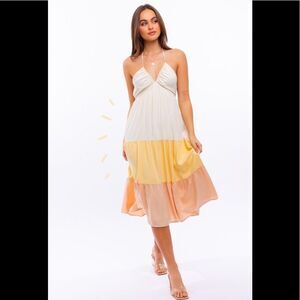 Color Block Midi Dress